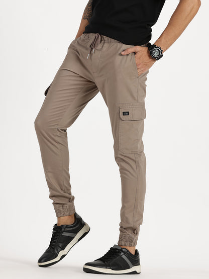 Men's Cargo Joggers - Chocolate