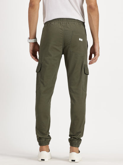Men's Cargo Joggers - Olive