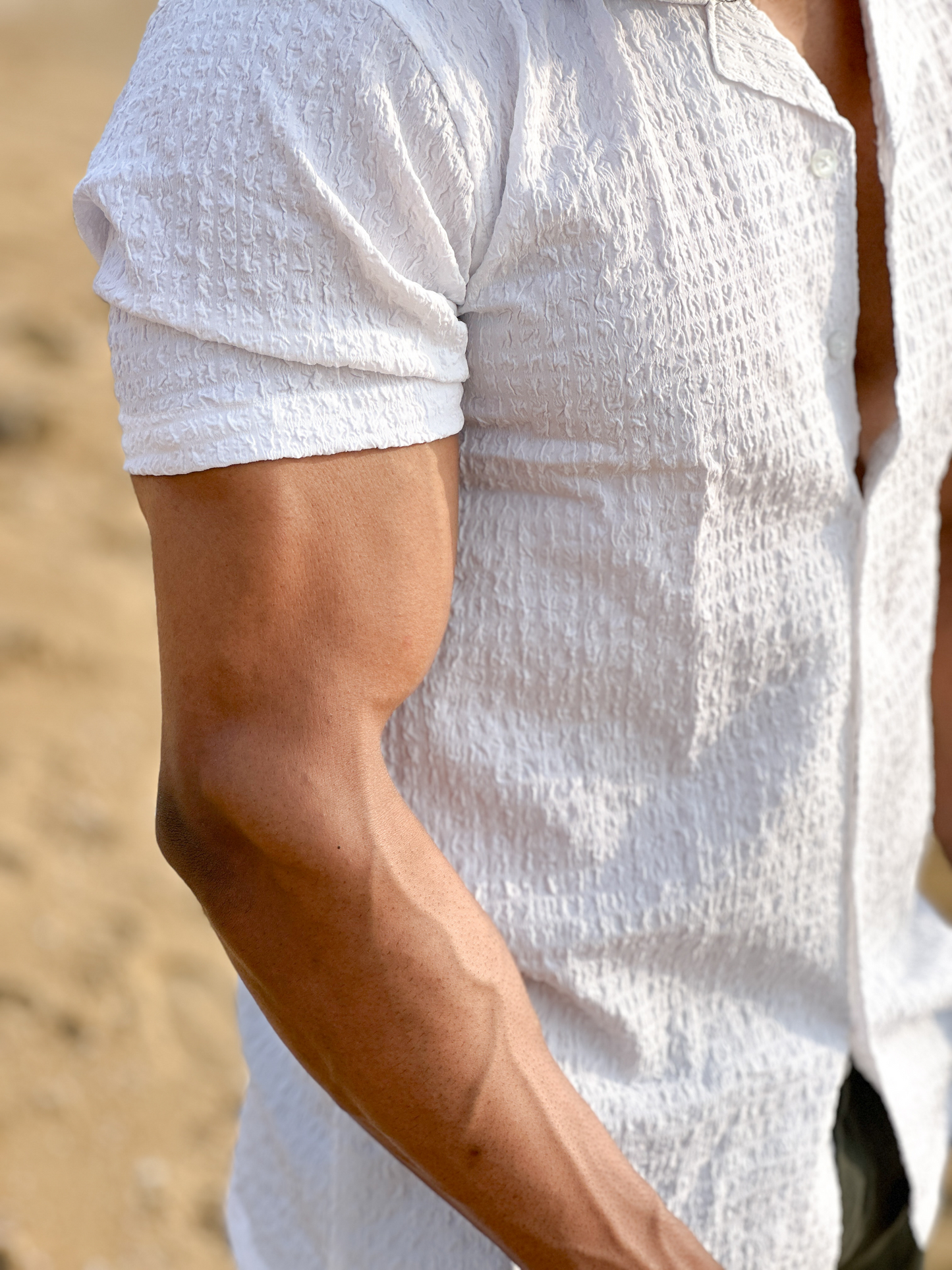 Men's Cuban Collar PoP-Corn Shirt