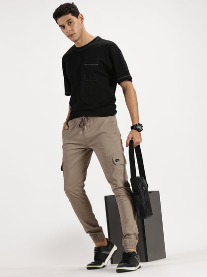 Men's Cargo Joggers - Chocolate