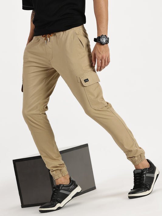 Men's Cargo Joggers - Madrasi Khaki