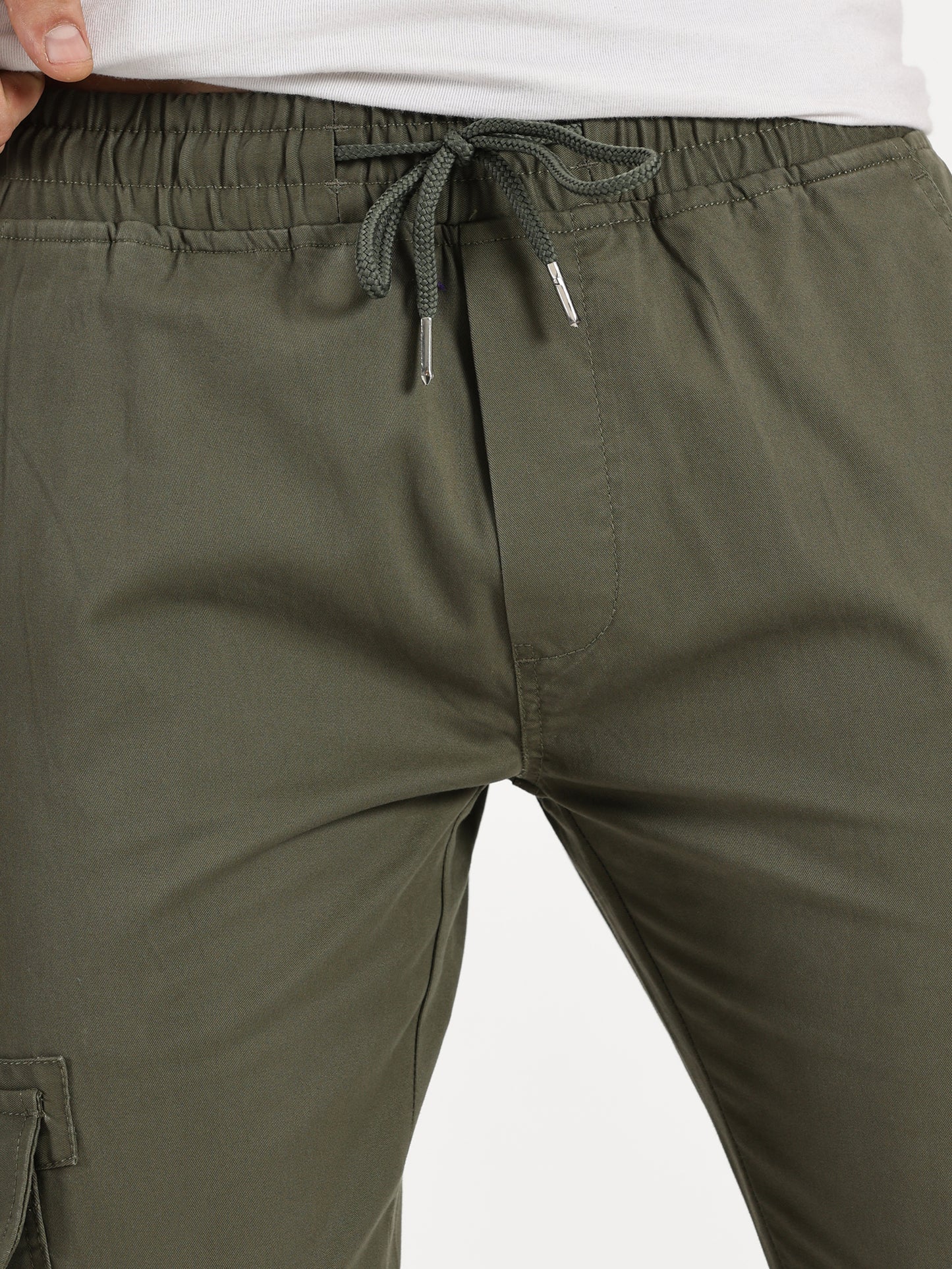 Men's Cargo Joggers - Olive