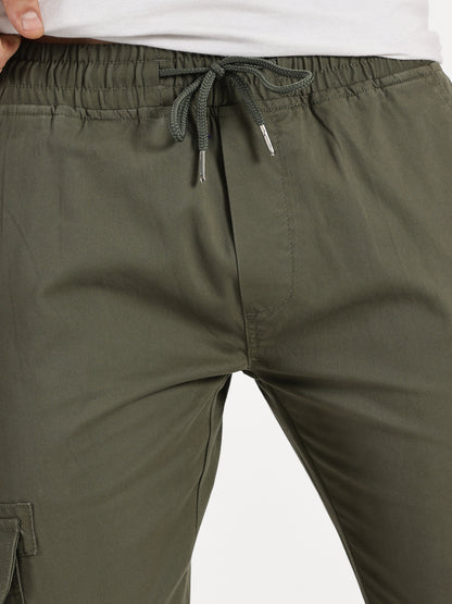 Men's Cargo Joggers - Olive
