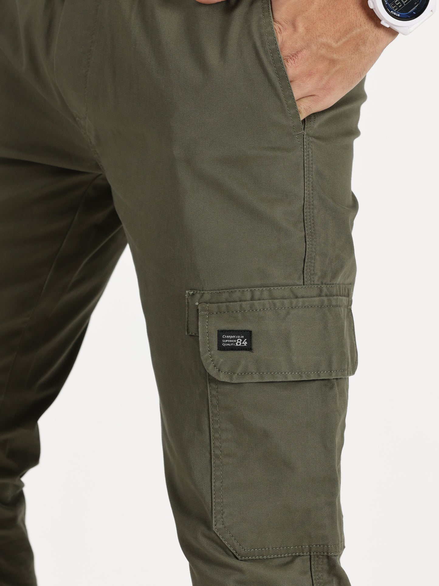 Men's Cargo Joggers - Olive