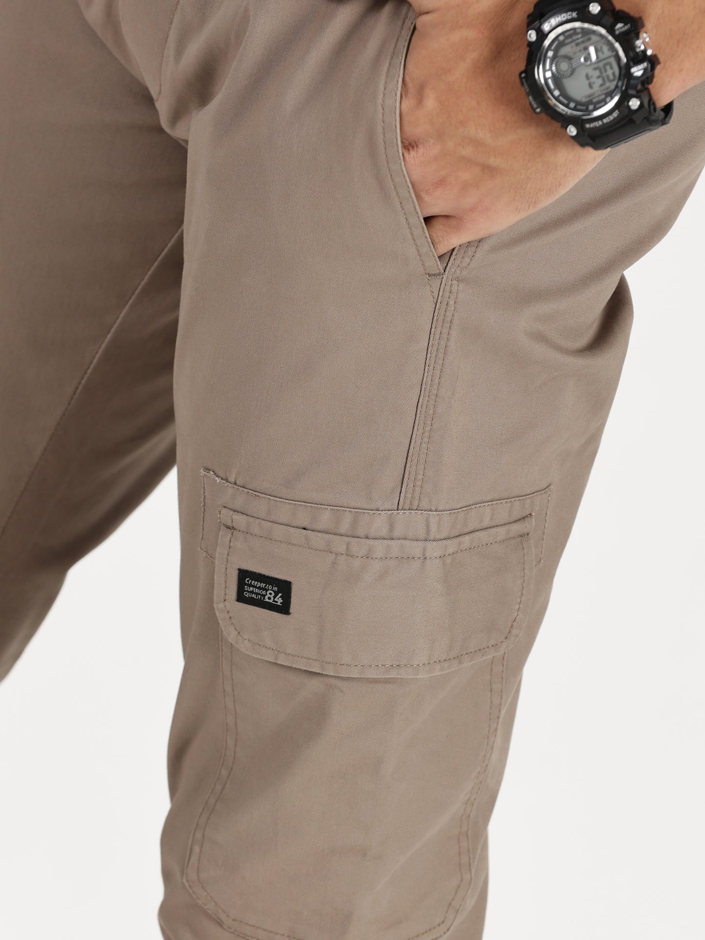 Men's Cargo Joggers - Chocolate