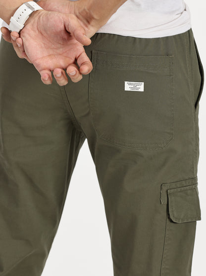 Men's Cargo Joggers - Olive